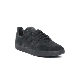 ADIDAS Originals Men Black Gazelle Leather Sneakers-picture-16