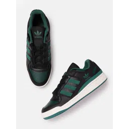 ADIDAS Originals Men Colourblocked Forum Low CL Sneakers with Perforated Detail-picture-12