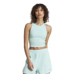 Adidas Originals Turquoise Cotton Slim Fit Tank Top-picture-24