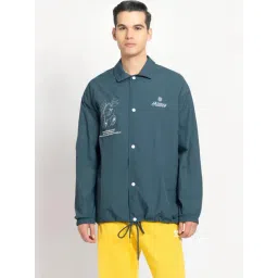 Adidas Originals Turquoise Loose Fit Printed Jacket image 1