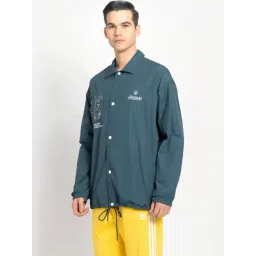 Adidas Originals Turquoise Loose Fit Printed Jacket image 3