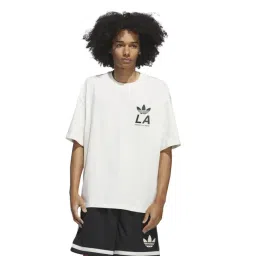 Adidas Originals White Cotton Loose Fit Printed Sports T-Shirt-picture-33