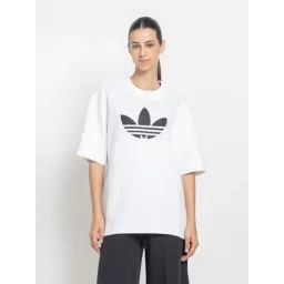 Adidas Originals White Cotton Relaxed Fit Sports T-Shirt-picture-25