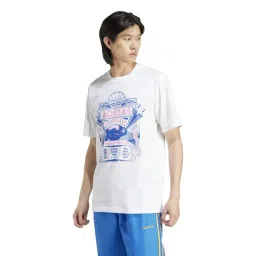 Adidas Originals White Regular Fit Printed Sports T-Shirt-picture-39