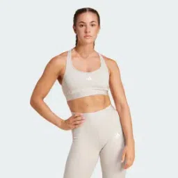 adidas performance powerreact training medium support hyperglam emboss bra women training women training-picture-19