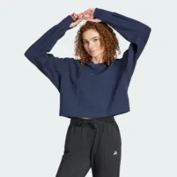 adidas sportswear all szn ribbed v-neck sweatshirt women sportswear women sportswear-picture-21