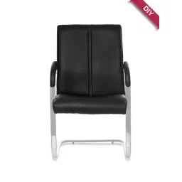 Adiko Systems Black Elegant Cushion Back Cantilever Chair-picture-17