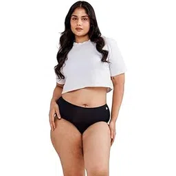 Adira | Sports Panties for Women | Yoga Panty | Collagen-Infused & Seamless | Absorbs 35% Faster | 15% Faster Moisture Release | 15% More Cooling | Plus Size | Pack of 1 | Black | 9XL-image-30