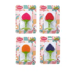 Aditi Toys 4-Pcs Red & Purple Infant Fruit Shaped Silicon Hand Teether-picture-52