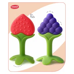 Aditi Toys Baby Silicone Teether, Fruit Teether For Toddlers,100% Food Grade Silicone Teether, Non-Toxic & Latex Free Suitable For Kids Above 6 Months, Bis Approved. (Blue & Pink)-picture-28