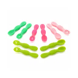 Aditi toys Silicone Baby Spoons. Baby Traning Spoon, Gum Friendly, Food Grade, BPA Free for Infant Boys & Girls (Pack of 10) Color As Per Availability-picture-13