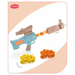 Aditi Toys Space Explorer Pneumatic Gun - 24 Soft Foam Balls (12 Orange, 12 Yellow), Indoor & Outdoor Safe Toy for Boys & Girls, Age 5+, BIS Approved (Brown)-picture-10