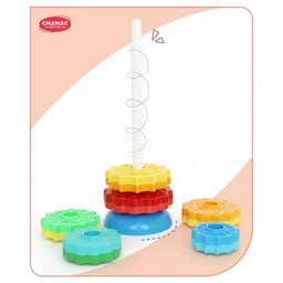 Aditi Toys Spinning Stacking Tower Toy Made of Strong ABS Plastic Non Toxic BPA Free Material - Multicolor-picture-27