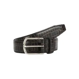 Aditi Wasan Black Animal Effect Casual Leather Belt for Men-picture-38