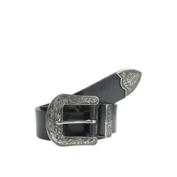 Aditi Wasan Black Leather Waist Belt for Men-picture-31