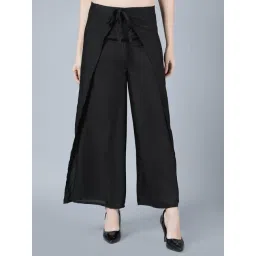 Aditi Wasan Black Relaxed Fit Mid Rise Trousers-picture-26