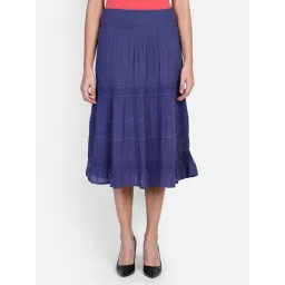 Aditi Wasan Blue A-Line Midi Skirt-picture-29