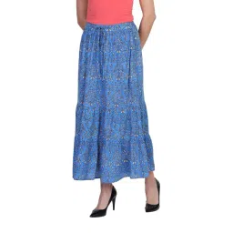 Aditi Wasan Blue Printed Peplum Skirt-picture-20