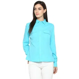 Aditi Wasan Blue Regular Fit Shirt image 1