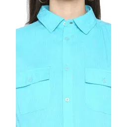 Aditi Wasan Blue Regular Fit Shirt image 5