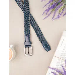 Aditi Wasan Blue Woven Leather Casual Belt-picture-18