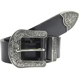 aditi wasan Genuine Leather Men Cowboy Western Belt - Black, Tan and Brown-picture-15