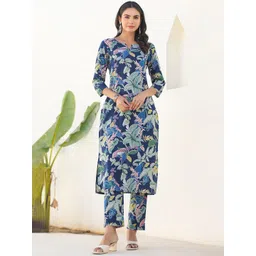 Aditi Wasan Printed Pure Cotton Tunic With Trousers Co-Ords-picture-40