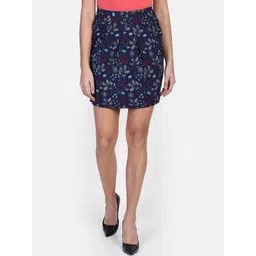 Aditi Wasan Women Blue Printed Mini Skirt-picture-30