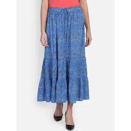 Aditi Wasan Women Blue Printed Skirts-picture-29