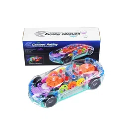 ADKD Kids 360 Degree Bump & Go Rotating Transparent Concept Racing Car-picture-58