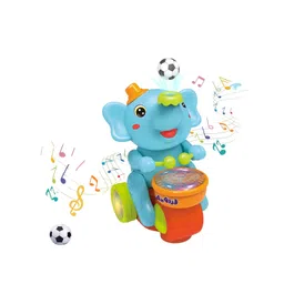 ADKD Walking & Drum Playing Elephant Musician Toy with 2 Ball Electric Toys-picture-24
