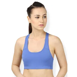 Admiral Blue Solid Non-Wired Non-Padded Sports Bra 2400145-picture-22
