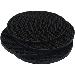 admonition BlackTrivets for Hot Pots and Pans Kitchen Insulation Anti-Slip Coasters Dining Mat finish Silicone Trivet-picture-4