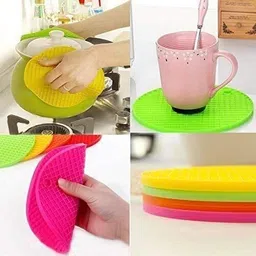 admonition Silicone Hot Mat and Trivets For Multipurpose Use Kitchen Insulation Anti-Slip Coasters Dining Mat finish Silicone Trivet-picture-10