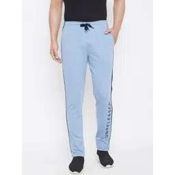 Adobe Men Blue Solid Straight-Fit Track Pants-picture-37