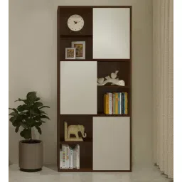 adona Astra Bookshelf In Ivory and Coffee Walnut Finish-picture-40
