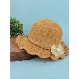 Adorazone Girls Self Design Crochet Fedora Hat-picture-56
