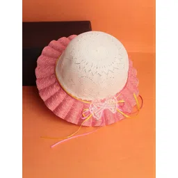 Adorazone Girls Self Design Crochet UV-Protected Fedora Summer Beach Hat-picture-10