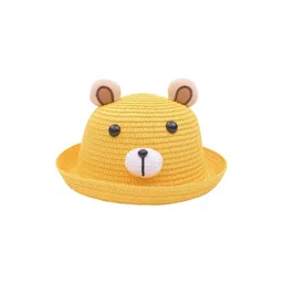 Adorazone Kids Yellow Self Design Fedora Hat-picture-39