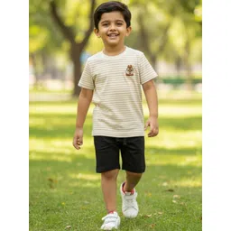 ADORE A BOO Boys Striped T-shirt with Shorts-picture-12