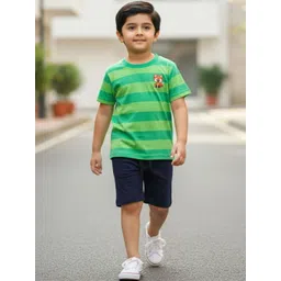 ADORE A BOO Boys Striped T-shirt with Shorts-picture-11