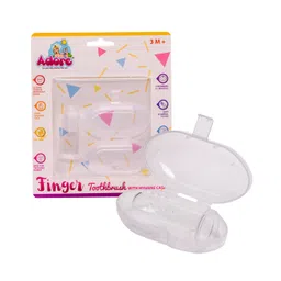 Adore Baby Fingerbrush with Hygiene Storage Case-White-image-23