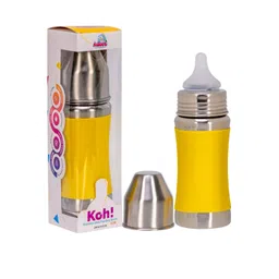 Adore Kids Koh Stainless Steel Feeding Bottle - 250 ml - Yellow-image-19