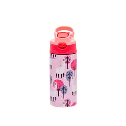 Adore Kids Pink & Red Printed Stainless Steel Double Wall Vacuum Water Bottle 350 ml-image-24