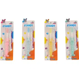 Funny Bunny Kids Toothbrush - 3-12 Years - With Safety Case - Suction Base - Ultra Soft Toothbrush-image-15