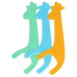 Giraffio Kids Tooth Cleaning Dental Floss Picks with Storage Case Pack of 24- Multicolour-image-14