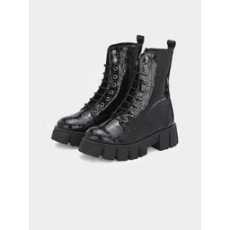 ADORLY Women Lace-Ups Casual Biker Boots-picture-19