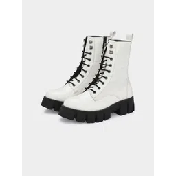 ADORLY Women Lace-Ups Casual Biker Boots-picture-24