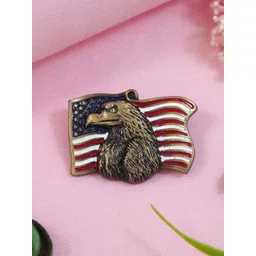 ADORN Unisex Eagle with American Flag Lapel Enamel Brooch-picture-40