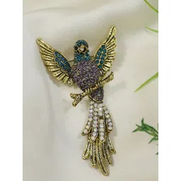 ADORN Unisex Rhinestone Studded Statement Brooch-picture-10